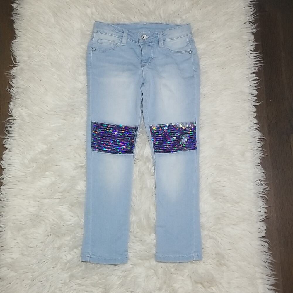 Girls Sequin Light wash Jeans